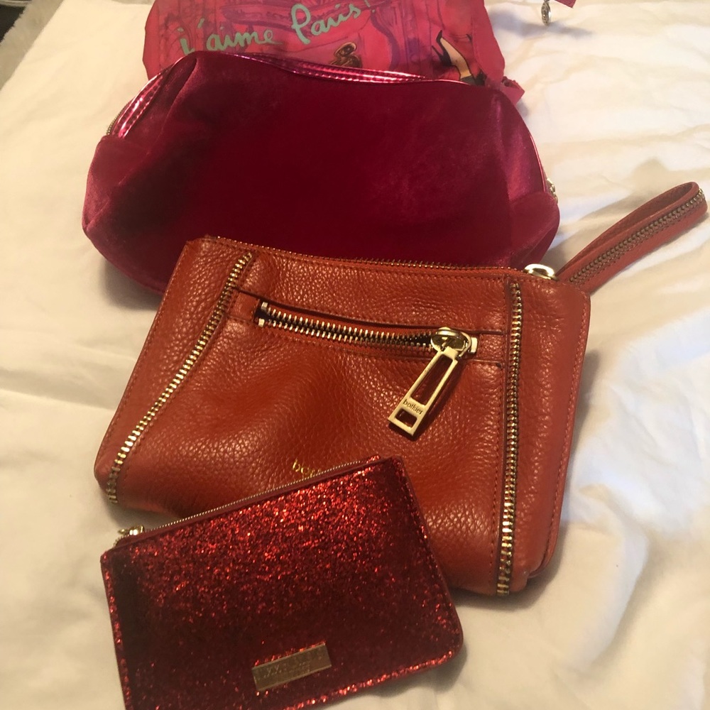 6 pcs bundle of makeup bags botkier, Jimmy Choo. 4 Lancôme Used Great Condition - Picture 1 of 14
